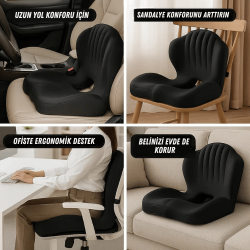 Arabastil™ ComfortLift Visco Jarse Kumaş Oturma Minderi - Arabastil.com