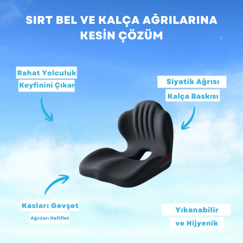 Arabastil™ ComfortLift Visco Jarse Kumaş Oturma Minderi - Arabastil.com