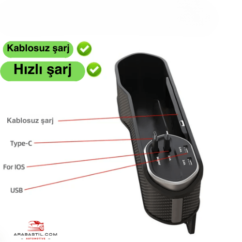 Arabastil Süper Hızlı Şarj Organizatör - Arabastil.com